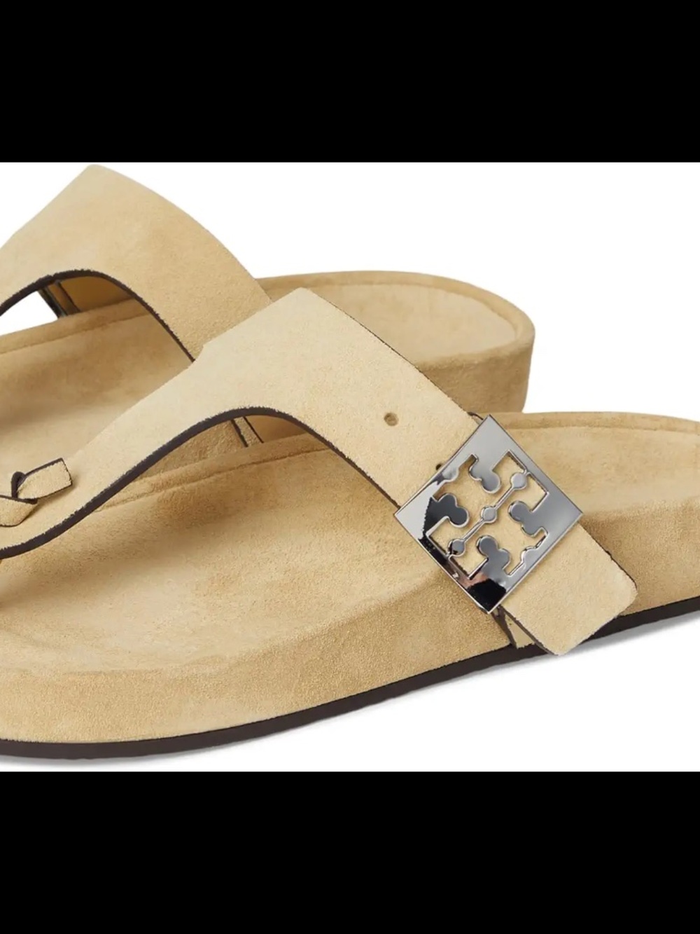 NIB Tory Burch MELLOW THONG SANDAL Praline